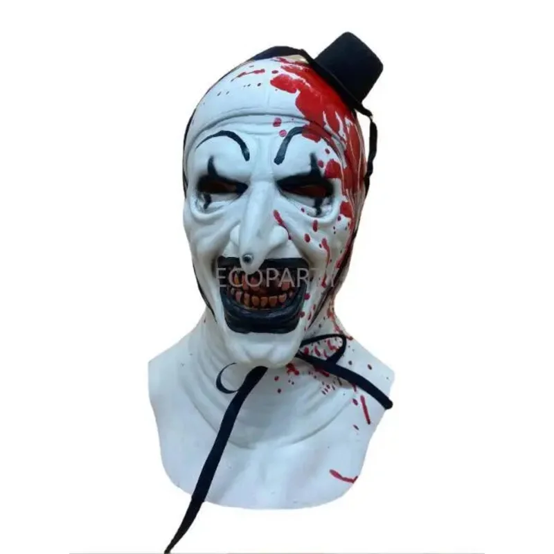 قناع المرعب الدموي التأثيري رعب مخيف شيطان الشر الجوكر قبعة اللاتكس خوذة زي الحفلات الدعائم ماسكارا الهالوين om[8