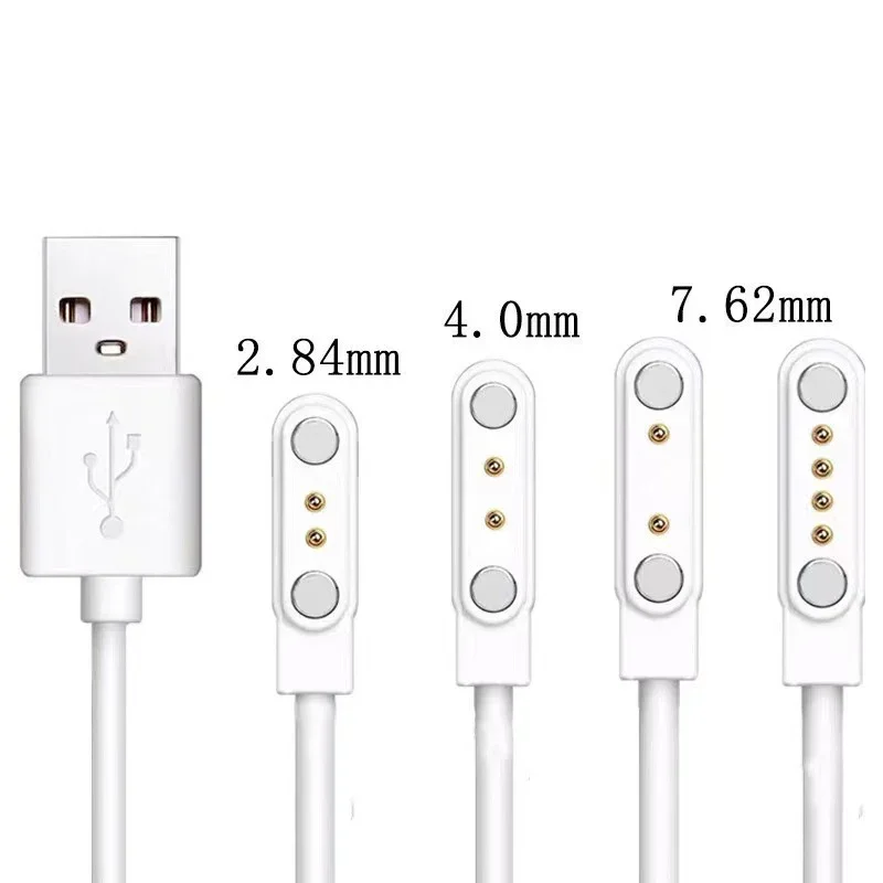 2pin 4pin USB Charging Cable Power Adapter Magnetic Charging Cable For Adult/Kids Watch Power Charge Wire Accessories