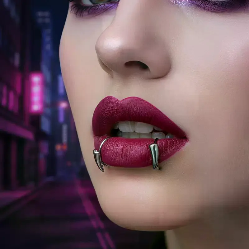 Punk Fake Lip Piercing Jewelry - Body Jewelry And Piercing 评论和价格
