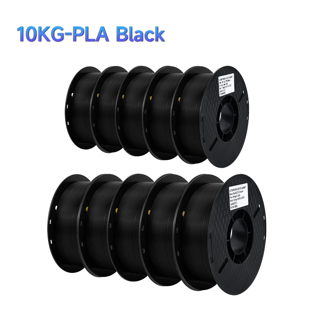 10KG PLA PETG-filament voor 3D-printerfilament 1KG/rol 1,75MM Plastic filamenten Line Up Netjes afdrukken Materiaal voor 3D-printer