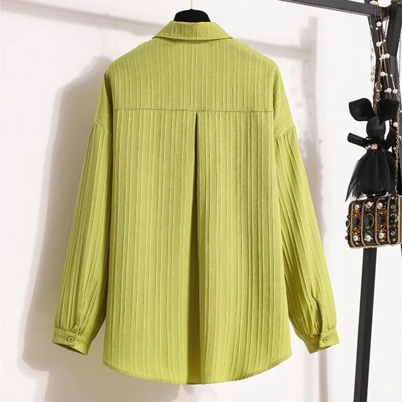 بلوزة نسائية بياقة بولو لعام 2025 قميص للحماية من الشمس بلون سادة وأكمام طويلة أنيق لصيف 2025 ملابس خارجية غير رسمية #4