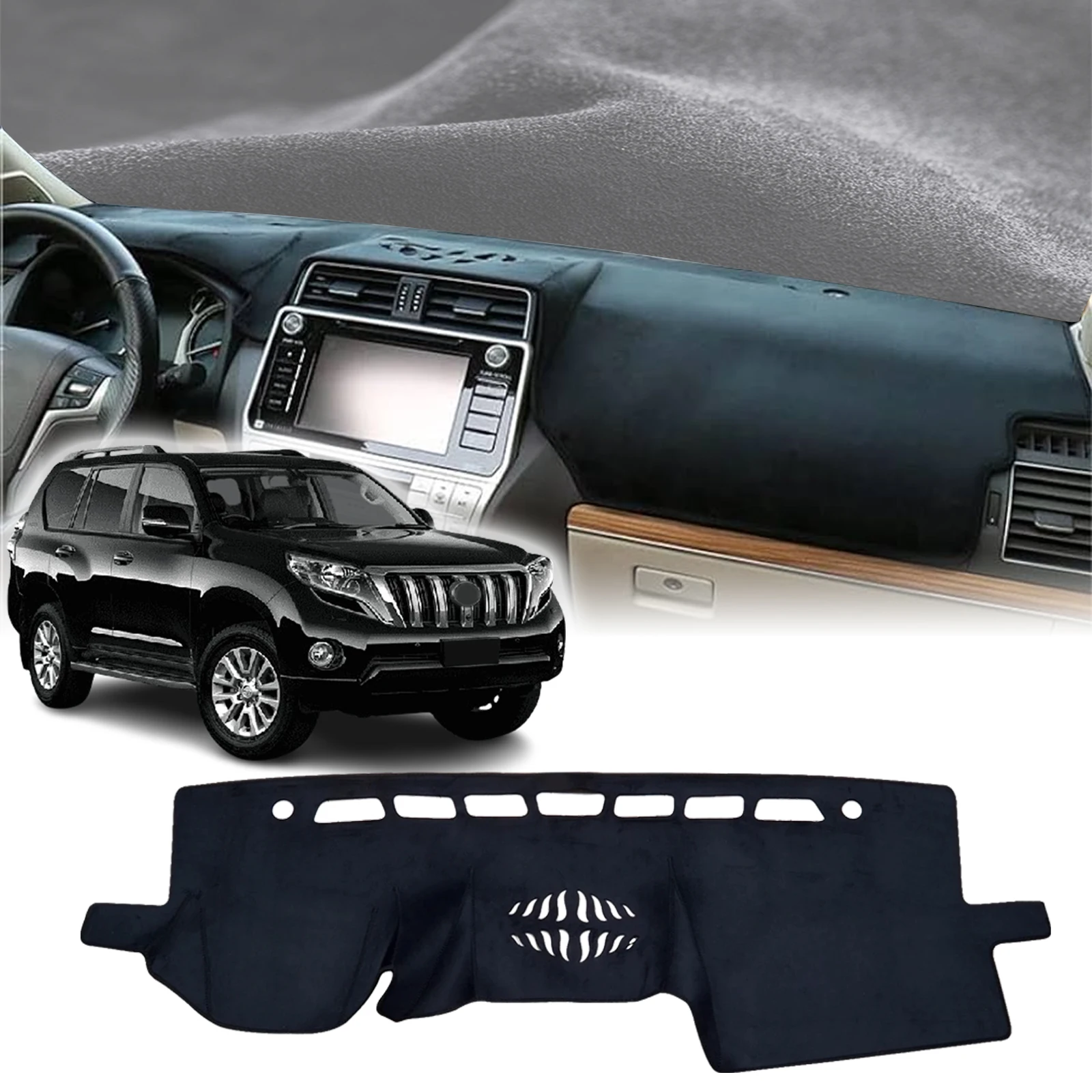 

fit for Toyota Land Cruiser Prado 2010-2020 150 J150 Dashmat DashMat Sunshade Dashboard Cover Pad Protective Carpet Accessories