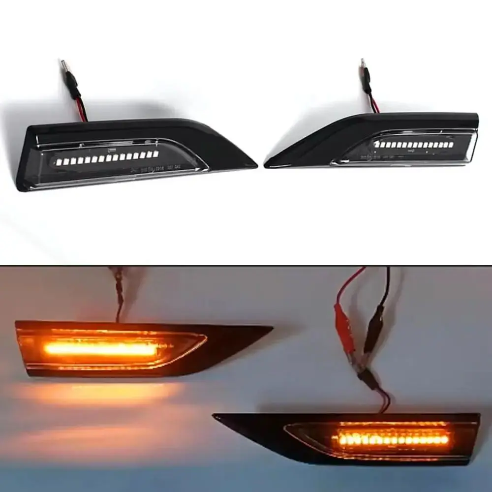 2PCS Dynamic Side Marker For VW Volkswagen T6 Transporter Multivan Caddy LED Fender Light Turn Signal Lamp 2016-2019