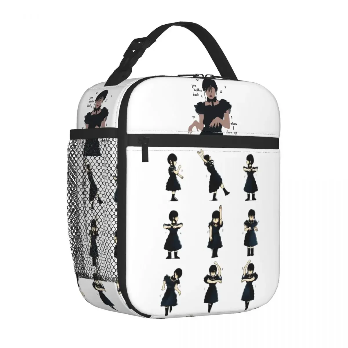 Wednesday Addams Dancing Dance Thermal Insulated Lunch Bag School Portable Bento Box Thermal Cooler Lunch Box