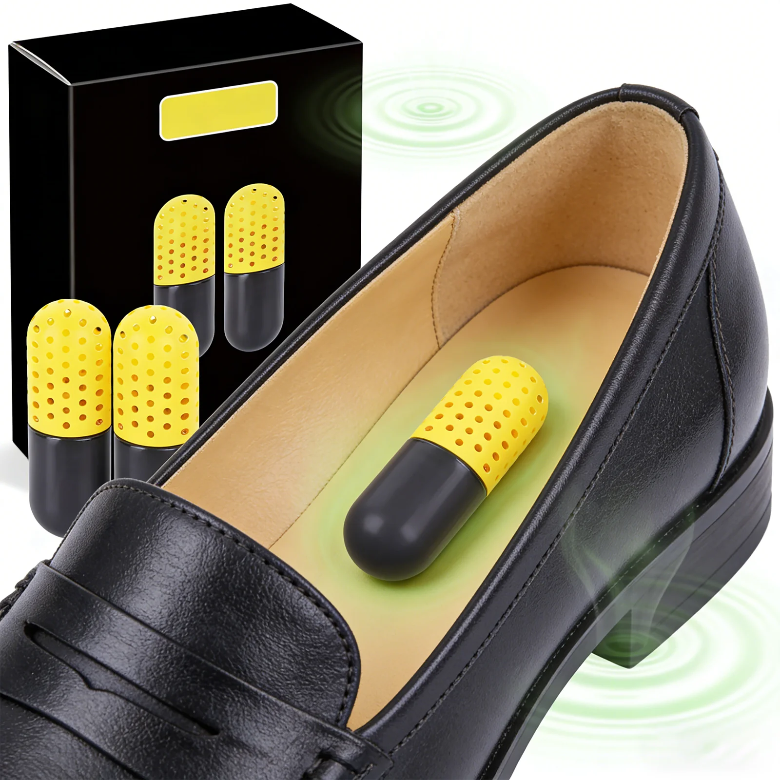 Shoe Deodorizer Capsules Odor Eliminator Sneaker Freshener Balls Foot Odor Remover Long Lasting Freshness Daily Shoe Care 2pcs