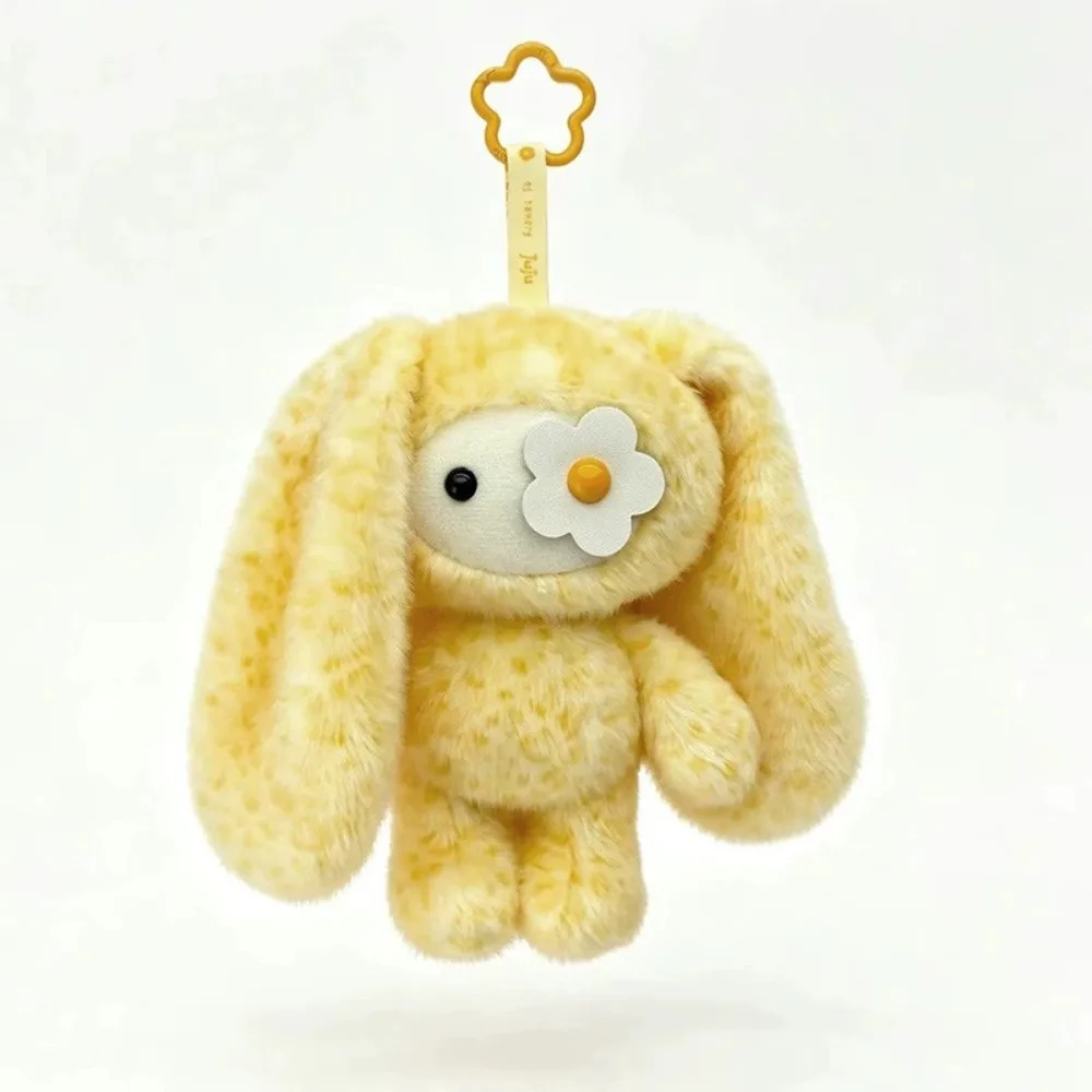 Niedlicher Juju-Kaninchen-Plüsch-Schlüsselanhänger, Blumenauge-Häschen, Stoffpuppe, Kawaii Langohren-Tierchen, Taschenanhänger, Autoschlüsselanhänger, Spielzeug, Geschenk für Mädchen – Detail 23