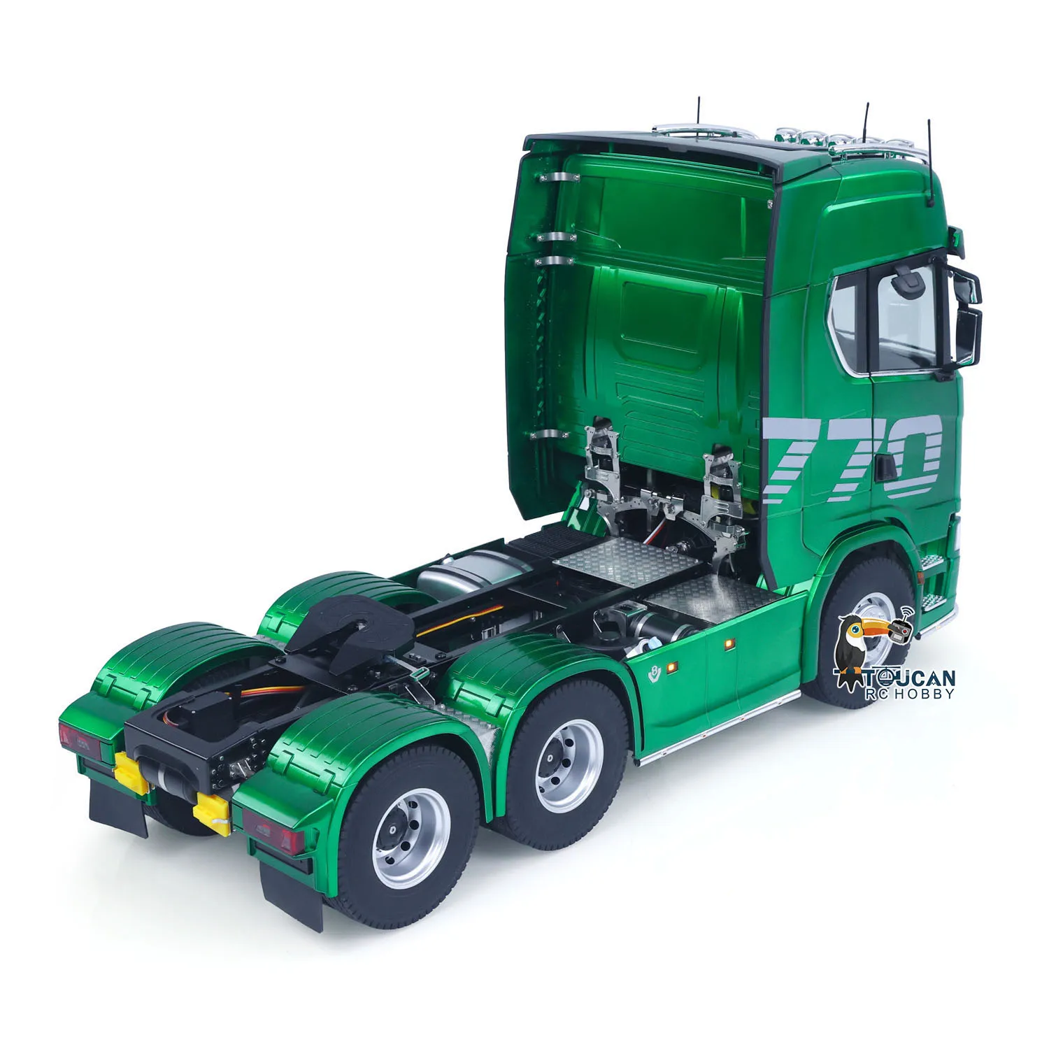 US Sale 1/14 KABOLITE RC Tractor Truck SC 770S 100 6X6 2Speed Radio Vehicle Axle Locks Metal Chassis Rail Openable Door RTR
