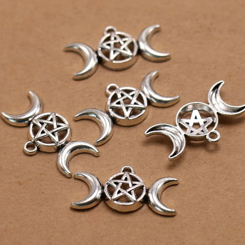 1 Set Pendant Accessories Five-Pointed Star Moon Nordic Moon Goddess Accessories