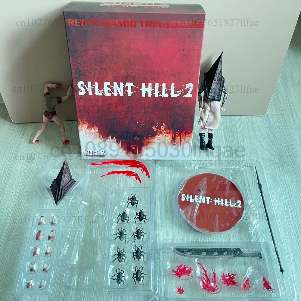Mezco Toys Silent Hill 2 Executor'S Pyramid Head One:12 Red Pyramid Thing Action Figure Model Toys Joint Movable Doll Room Decor