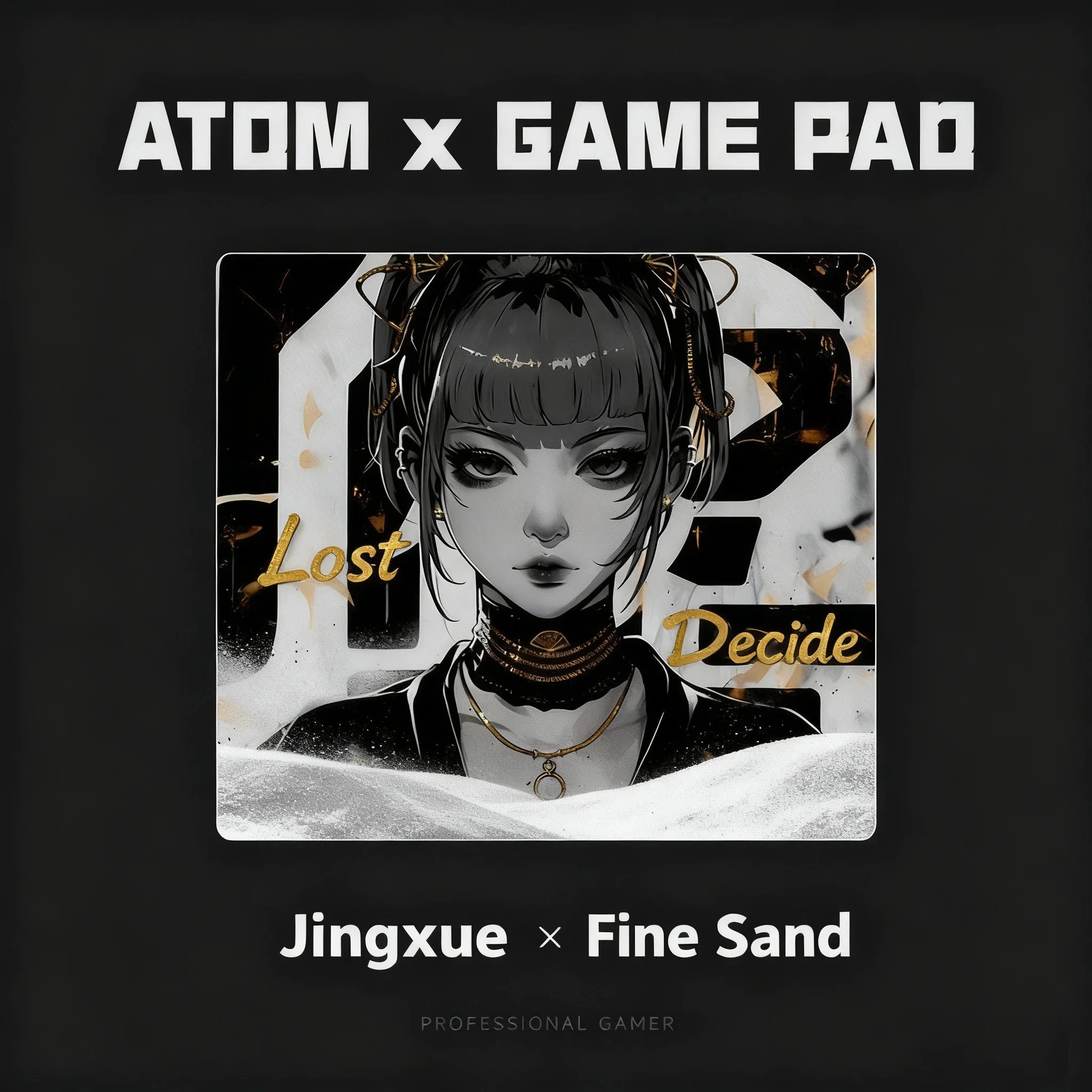 

Игровой коврик для мыши из закаленного стекла с аниме-персонажами, матовая поверхность, для киберспорта и FPS-игр