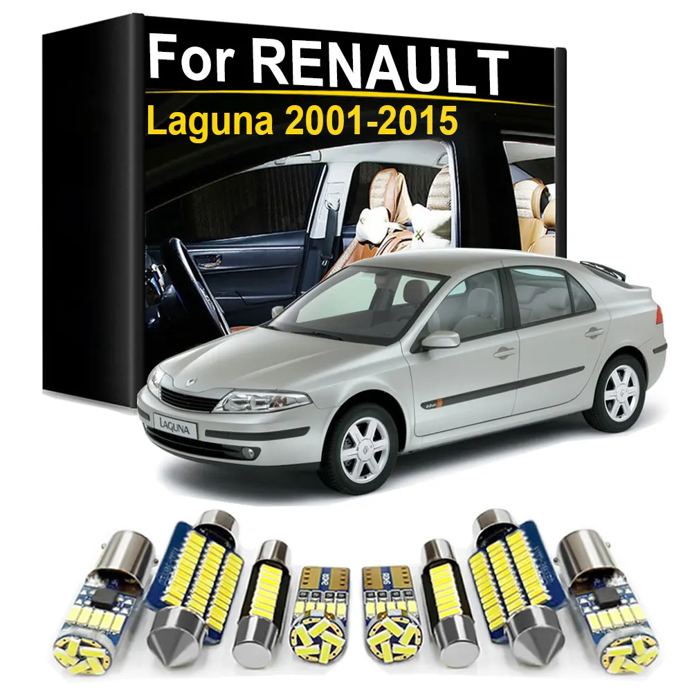 Interior LED Light Kit Canbus For Renault Laguna MK2 MK3 Coupe 2001- 2004 2005 2006 2007 2008 2009 2010 2011 2012 2013 2014 2015