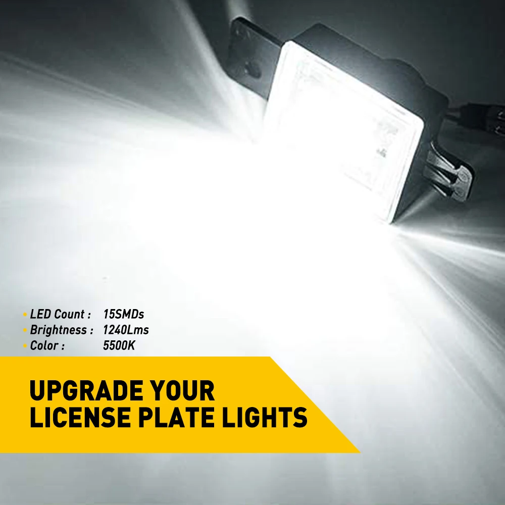 2 قطعة سيارة الخلفية LED المصد الخلفي لوحة ترخيص ضوء مصباح لشروليه سيلفرادو 1500 2500HD 3500HD 2015-2018 جي إم سي سييرا 1500