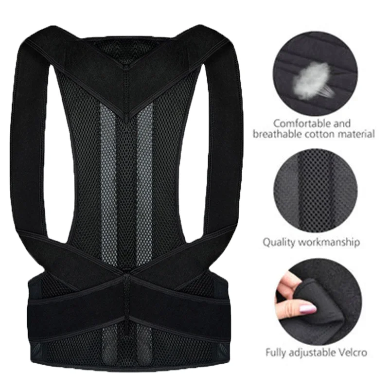 Correttore posturale regolabile per la schiena con cinghie di supporto traspiranti per la vita della spalla Shapewear Supporto per la postura della schiena Shaper Brace