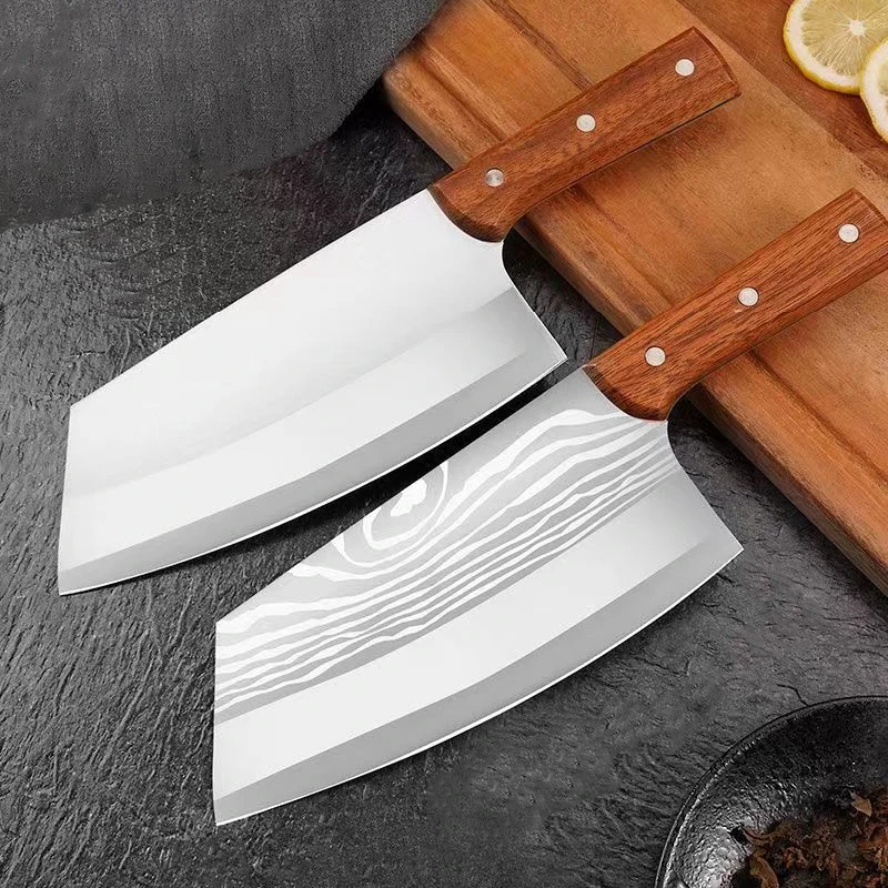 Laser Damascus Pattern Multifunctional Knife Hard and Sharp Stainless Steel Meat Cutter Vegetable Cutter Household Kitchen Knive