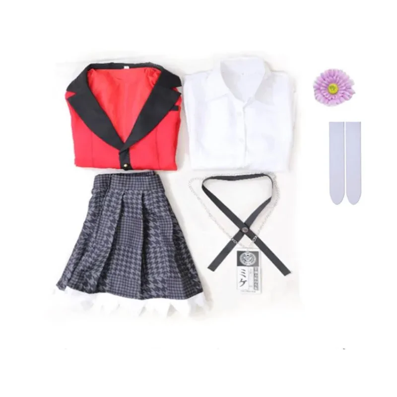 Anime Yumemite Jabami Yumeko Cosplay Kakegurui zwanghafte Spieler Yumemi Jabami Cosplay Kostüm mit Perücke Halloween Frau Party