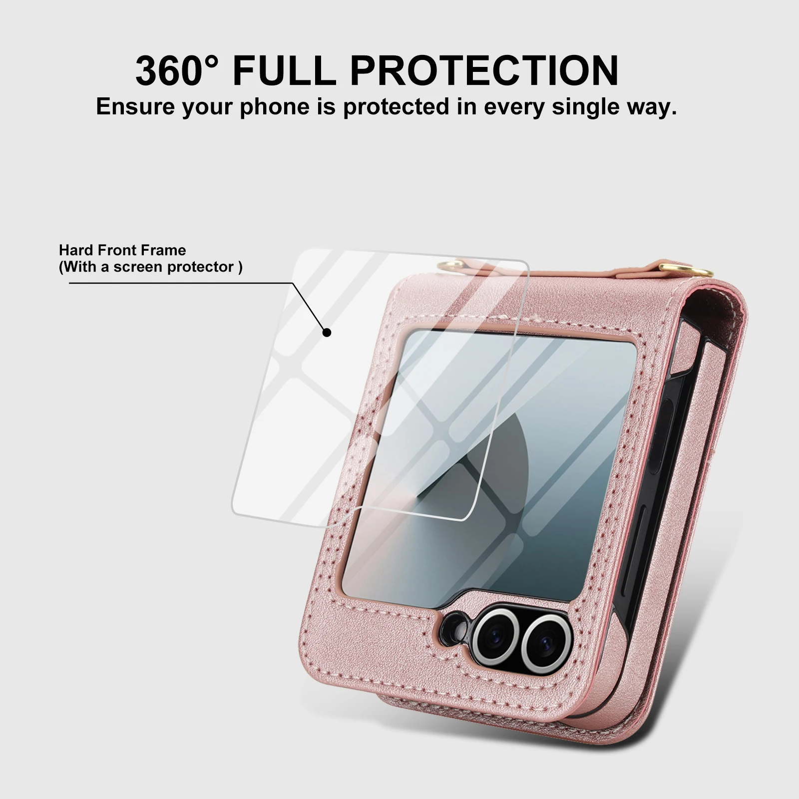 삼성 갤럭시 Z 플립 7 6 5 4 3용 크로스바디 카 - Tempered Glass Screen 리뷰 및 가격