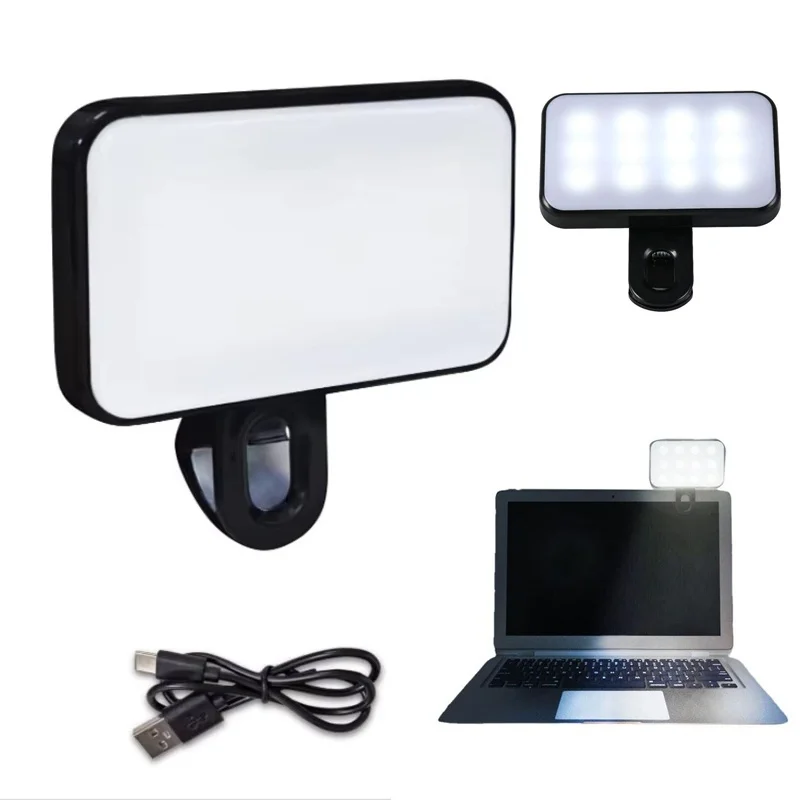 Taschen-LED-Selfie-Licht, Blitzfüllung, 3 Modi, verstellbar, Video-Foto-Ringlicht, Fotografie-Lampe für iPhone, iPad, Handy, Laptop