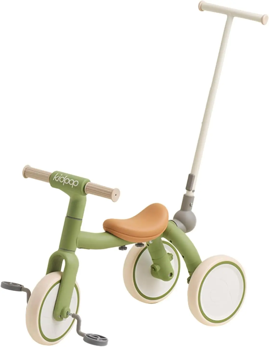 Pony 4-in-1 tricicli per bambini veicoli a pedali per 1-4 Push Slide Ride On Toy Balance Bike passeggino girello (verde)