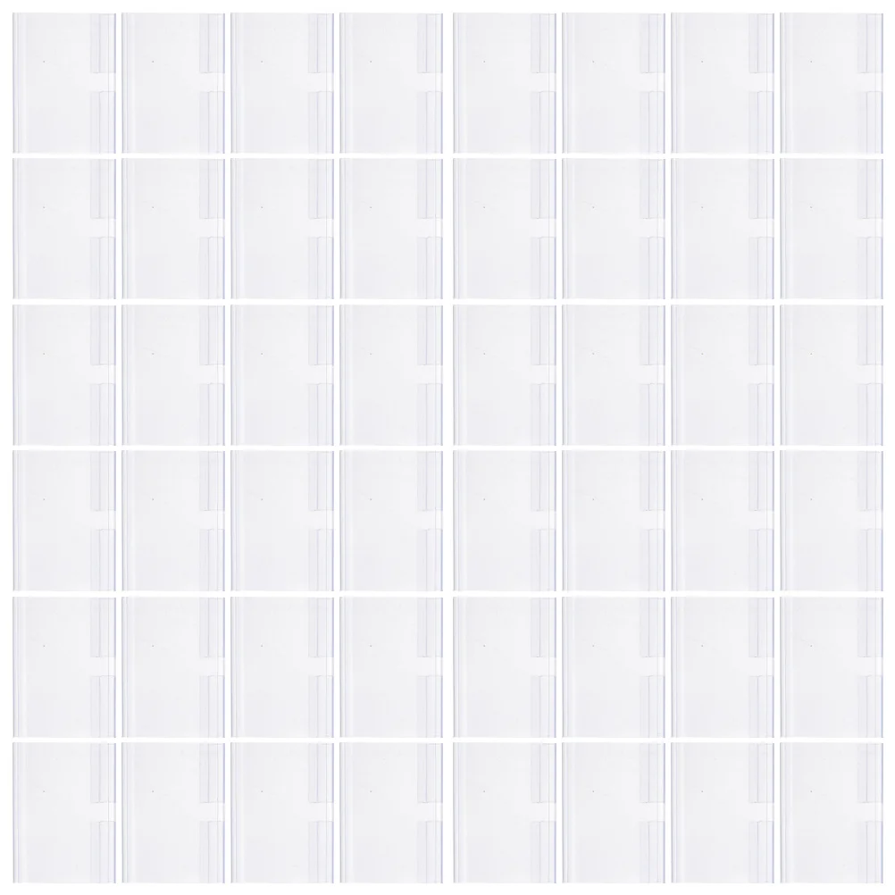 

50pcs Holders For Storage Bins Supermarket Plastic Price Cards Inserts Clear Board Wire Shelves Inserts Shelf Label Holder Goods