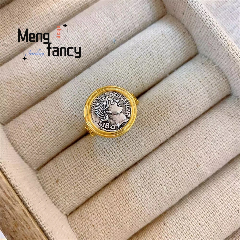 

Открытое кольцо в стиле ретро с уникальным и индивидуальным дизайном, изящное чувство роскоши, роскошное качество, изысканные модные украшения