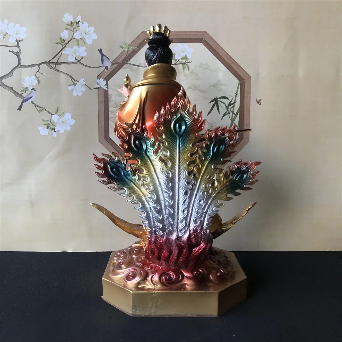 CXX resin painted Nine Heavens Xuan Goddess Statue Living Room Lucky Town House Ornament Buddha statue