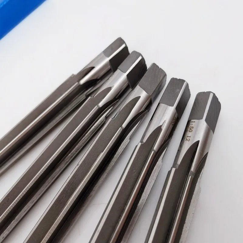 HSS extension 1:50 taper machine reamer 3-16mm, manual reamer for machine tool hole expansion and precision cutting