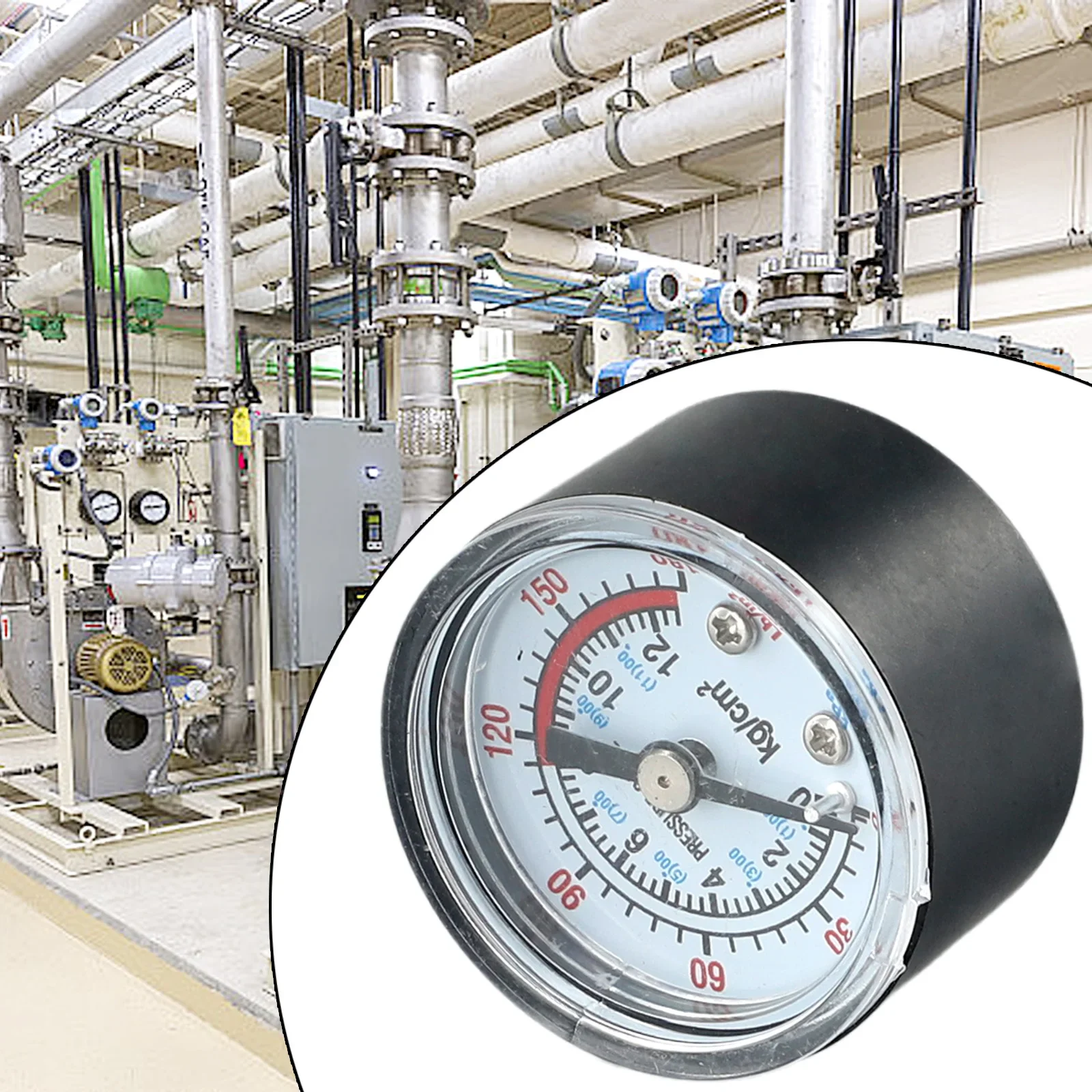 Professional Air Compressor Pressure Gauge, 0 180 PSI Range, Easy To Read Dial, Reliable Male Thread Connection