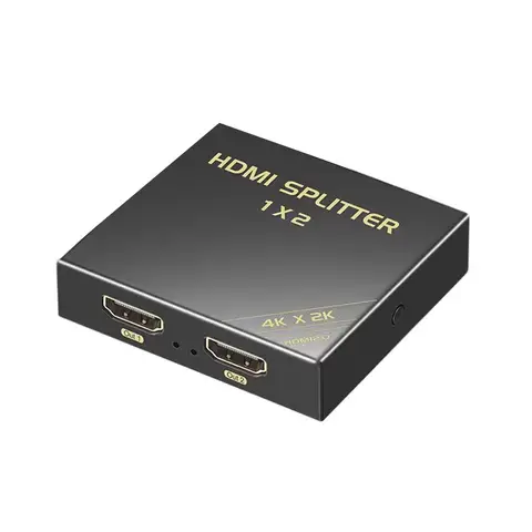 Ultra HD 1x2 HDMI Splitter,1 Input 2 Outputs 4K HDMI 2.0 Splitter,Support 4K@60Hz,HDCP 2.3,HDR 10 and 3D