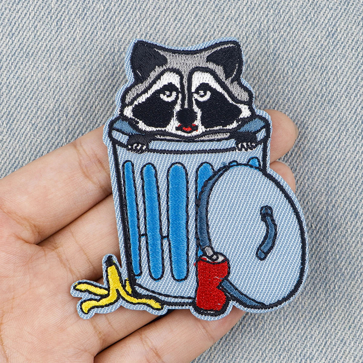 

Raccoon Trash Embroidery Patch Cute Animal Iron On Patches For Clothing Thermoadhesive Patches On Clothes DIY Sew Badges