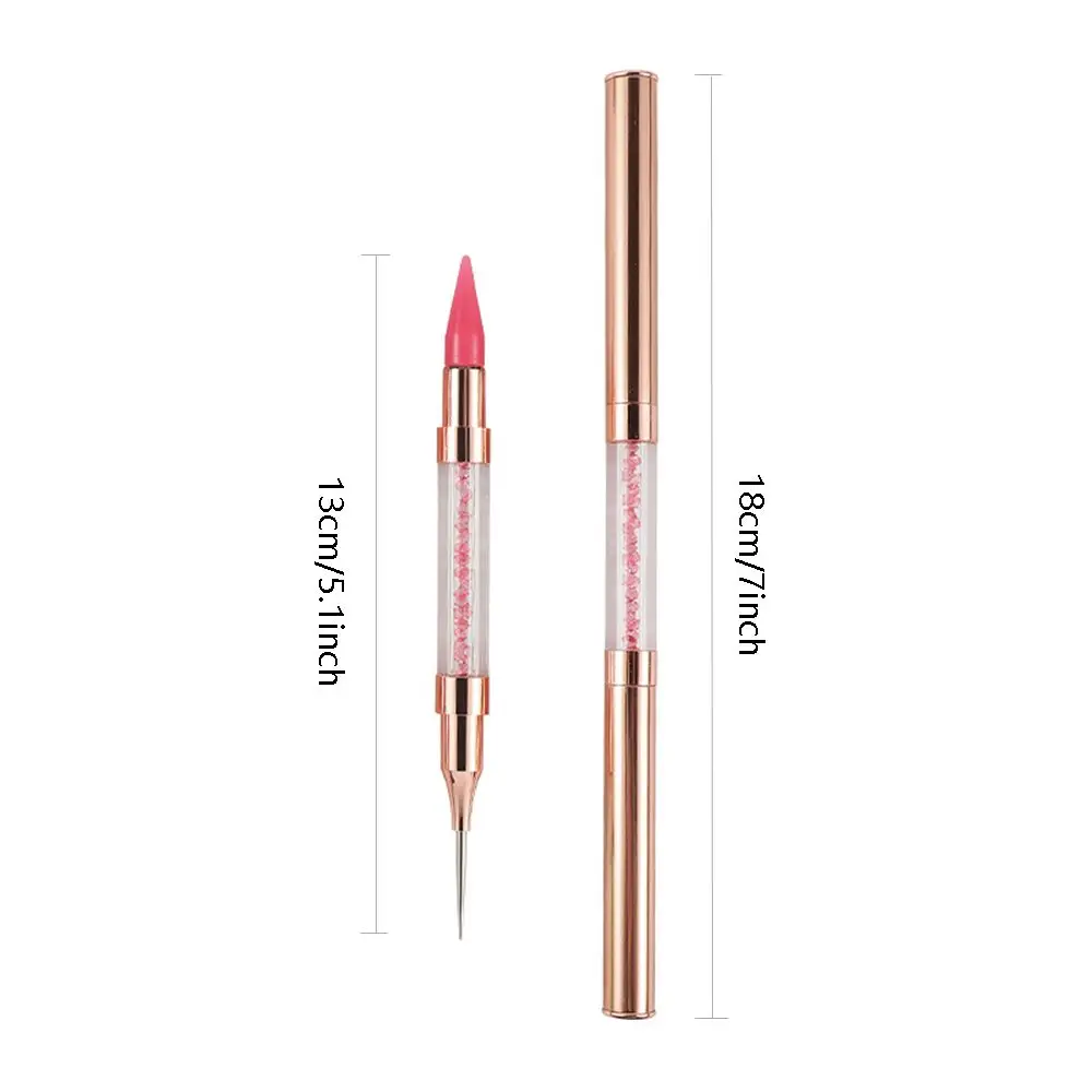 Crystal Wax Head Double Head Nail Pen Unloading Stippling Pen Point Drill Crayons