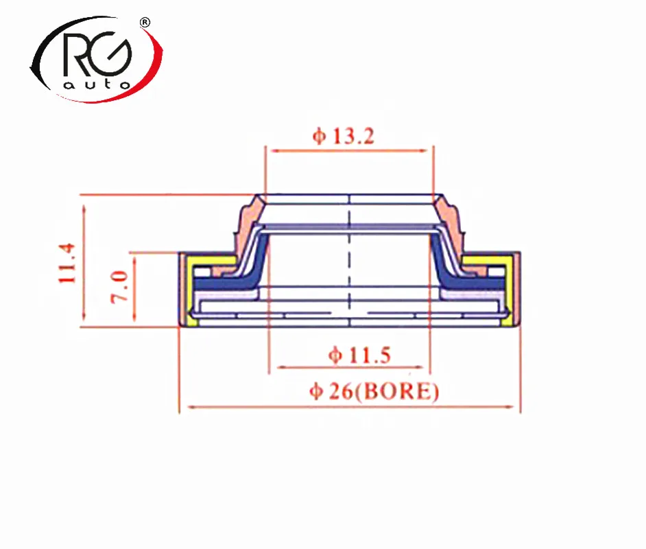 100pcs free shipping Automotive compressor seal oil seal/ LIP TYPE with RUBBER-MOUNTED shaft seal/ for Daewoo V5 GM V5/V7 OEM