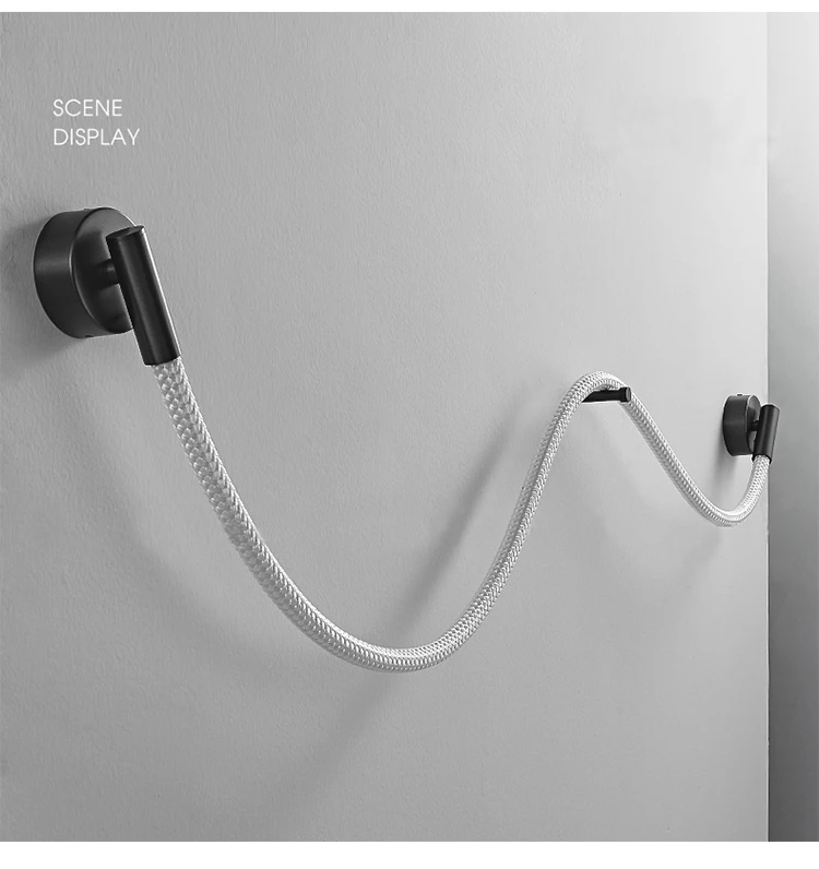 Luke Wand lampe einfache Atmosphäre Licht nordische Nachttisch lampe Wohnzimmer Faser gewebte Licht emittierende Röhre Lampe Bett Zimmer Nacht lampe – Detail 10