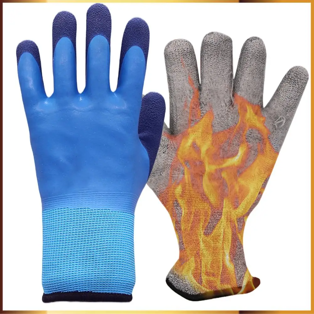 

Double-Layer Work Gloves Non-Slip Coldproof Full Finger Gloves Waterproof for Automobile Repair Logistics Transportation