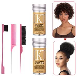Hair Wax Stick For Black Women Wig With Slick Back Brushes Comb Sleek Stick Gel Pomade for Flyaway Hair Wig Styling Accessories