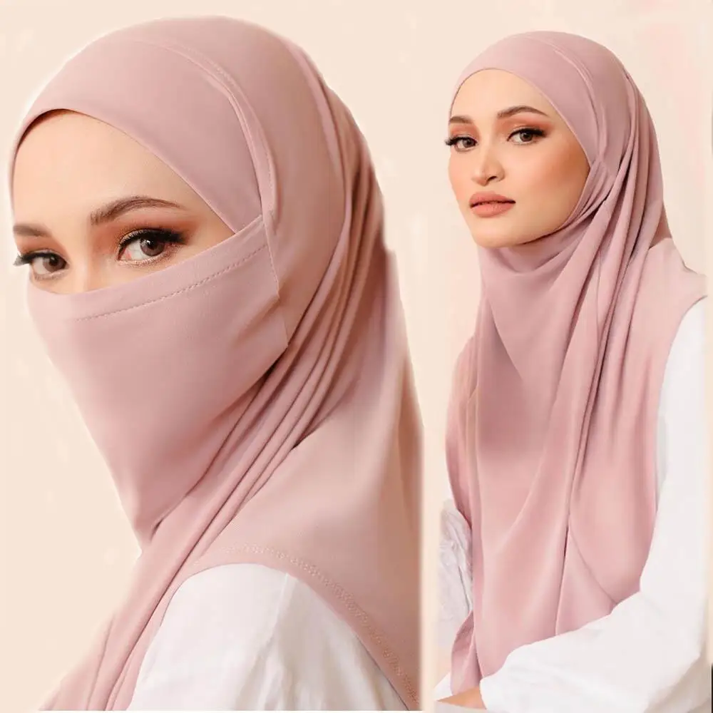 New Instant Hijabs Bonnet Hijab Muslim Woman Veil Femme  Muslim Woman Hat Modale Hijab Undercap Head Scarf Headwraps for Women