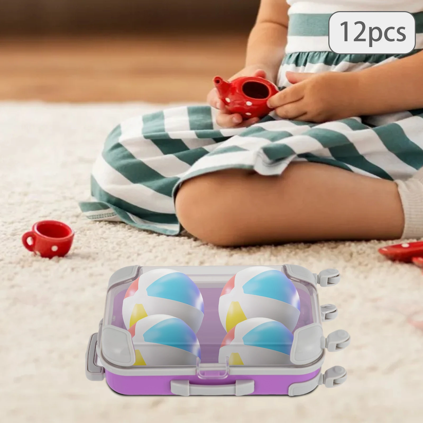 Mini valigia in ABS da 12 pezzi, valigia trolley di simulazione rettangolare colorata 9,5 * 5 * 17-22 cm per viaggi, feste di compleanno