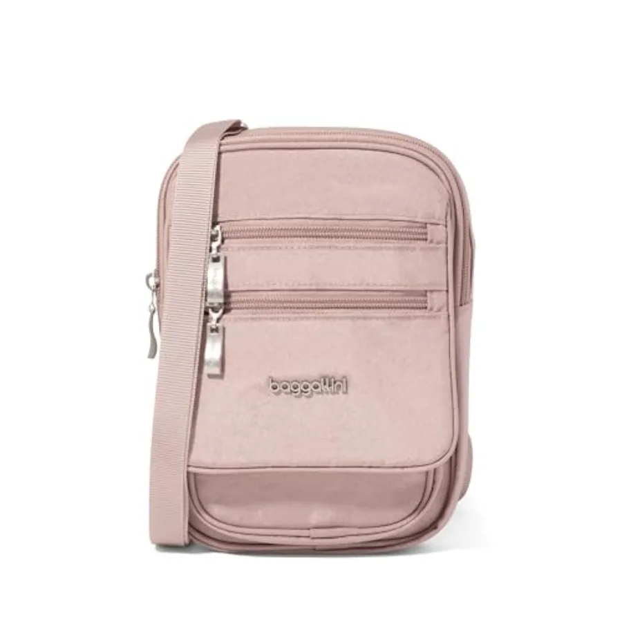 

Travel crossbody bag for women, lightweight nylon, black, RFID-blocking security and compact 9x6 size