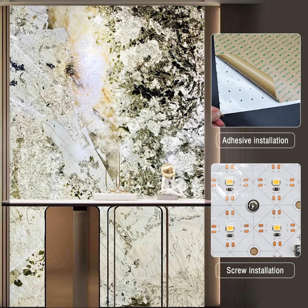 Smart LED Sheet Panel Light for Marble Smart LED Backlight for Room Decorative Landscape LED Sheet for Soft Room