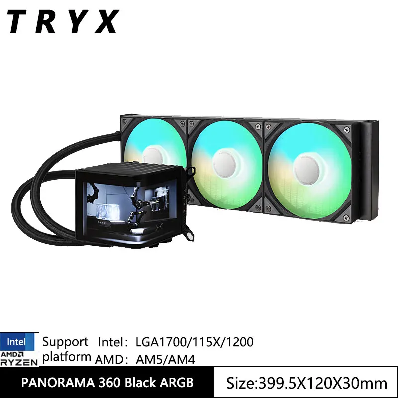 360mm ARGB AIO CPU Liquid Cooler for LGA1700, AM5, AM4