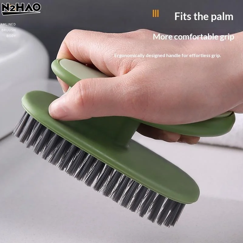 Soft Bristle Cleaning Brush Long Handle Multipurpose Household Scrubber for Shoes Laundry Multi Purpose