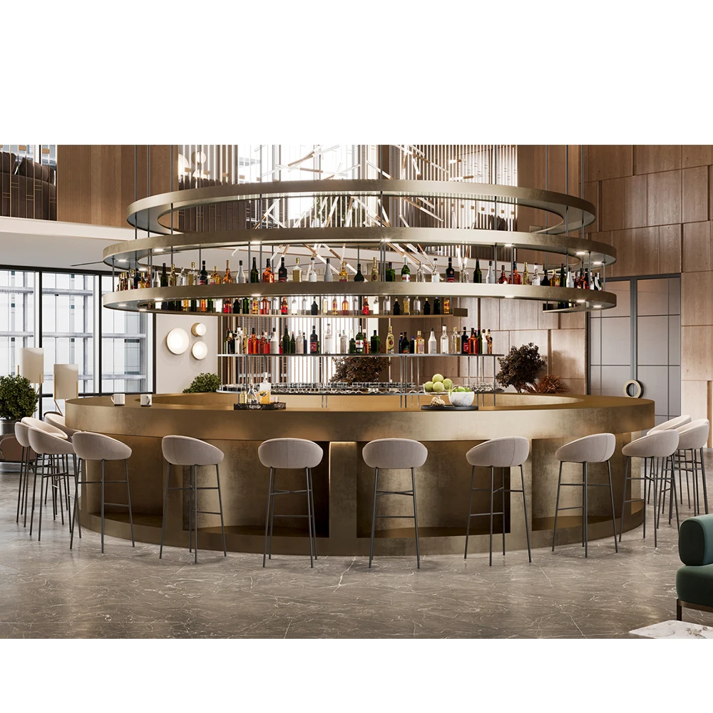 業務用家具 バーカウンター ホテル家具 バー レストラン カスタムダイニングテーブルと椅子 高級ダイニングテーブルセット