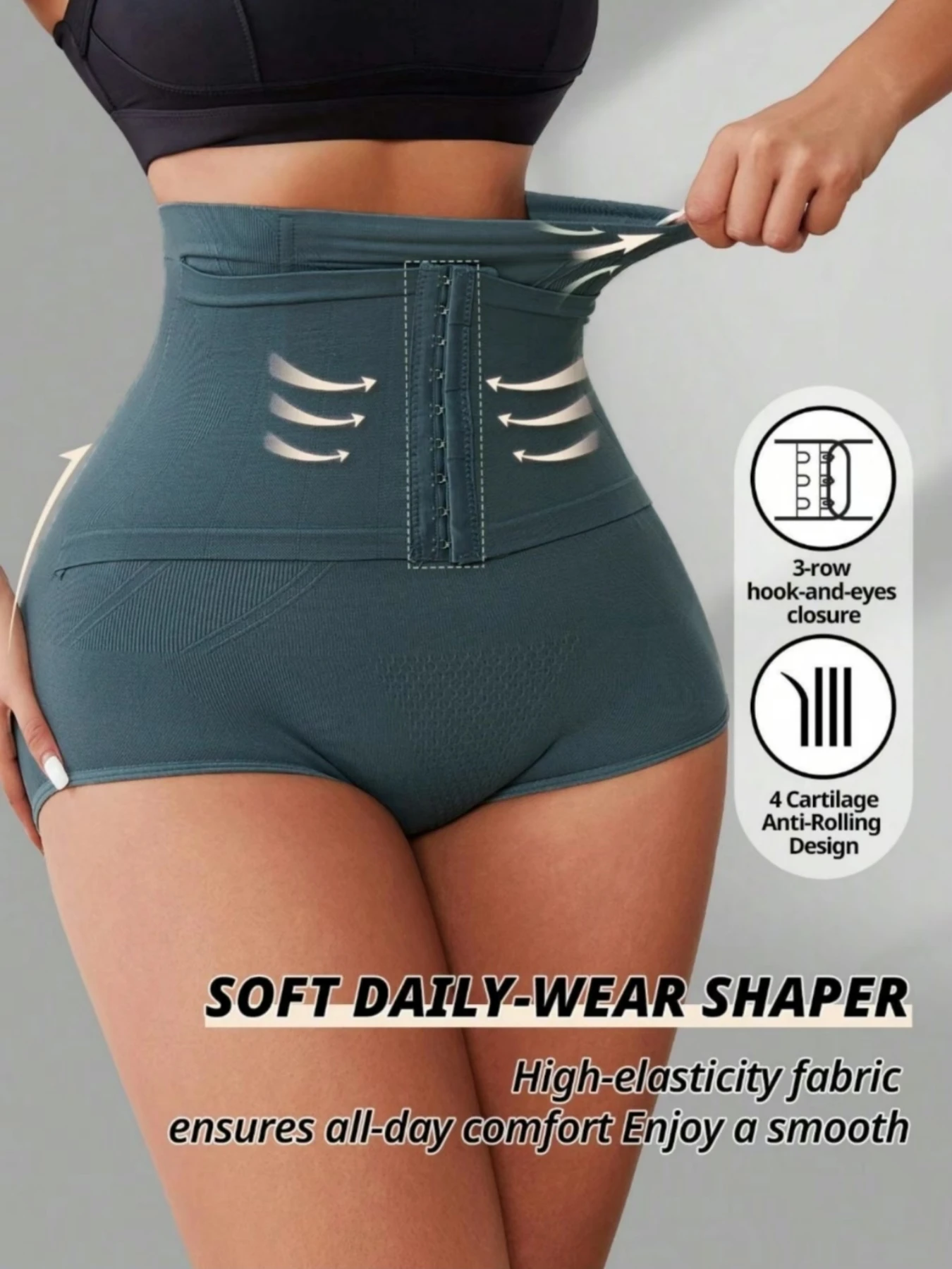 Women High Cinched Waist Shaping Panties, Tummy Control, Butt Lift, Waist Cincher, Leg Shaper Shapewear view 3