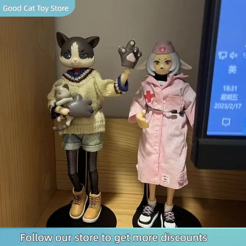 Come4arts Blind Box Action Figure Pet Hospital Movable Joint Collectible Fashion Doll Desktop Decoration Gift For Adults