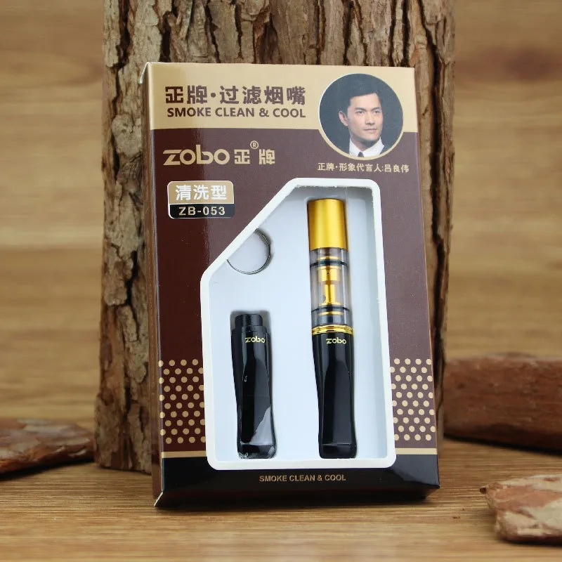 Zobo 1PC/2PCS Reusable Cigarette Holder Tar Filtration Smoke Mouthpiece For 8mm High quality dual filtration Men Smoking Filters
