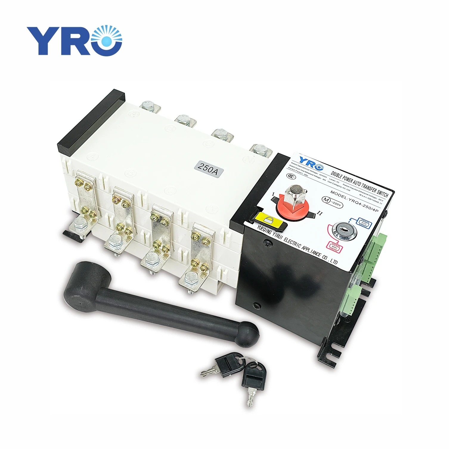 4P Three Phase 200 Amp 250A Automatic Transfer Switch PC Class Changeover Switch Dual Power