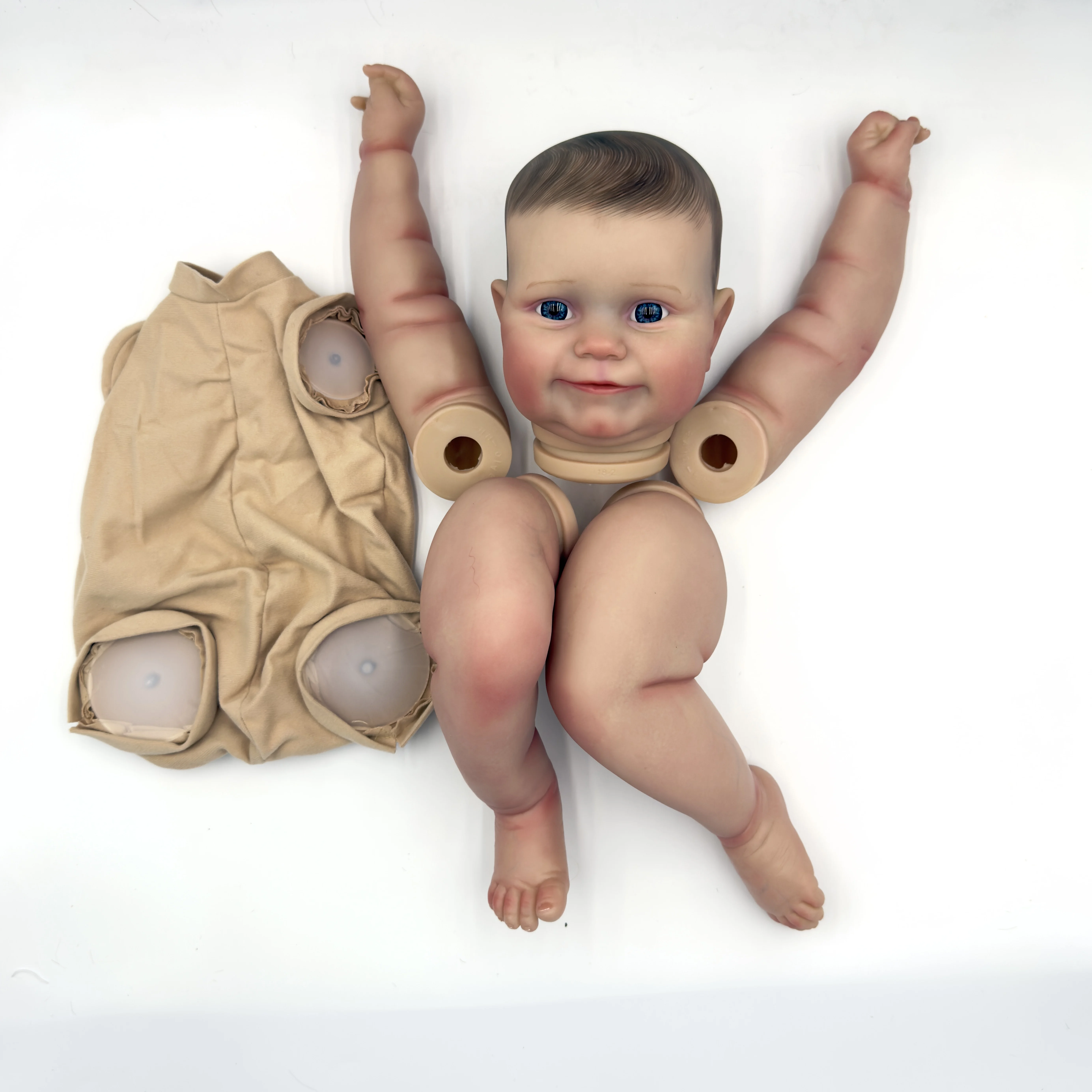 Kit de boneca reborn NPK Maddie de 20 polegadas, cor pintada com toque suave, corpo e olhos incluídos, certificação COA