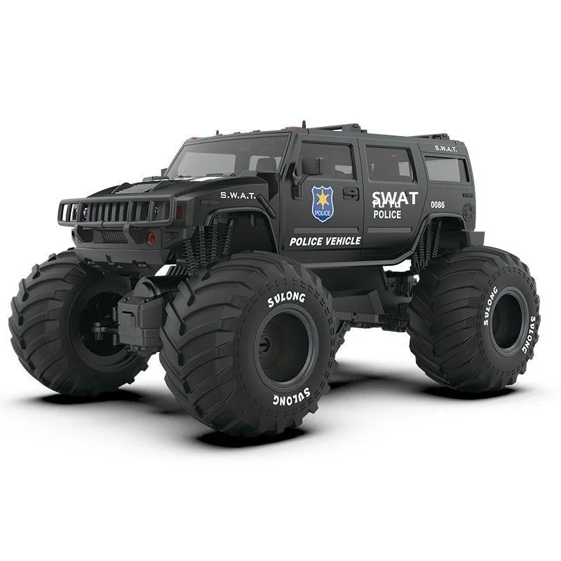 

SULONG RC Truck SWAT Police Car 1:10 Scale B Off-Road RTR Remote Control Toy Car with LED Lights Sound Effects for Kids
