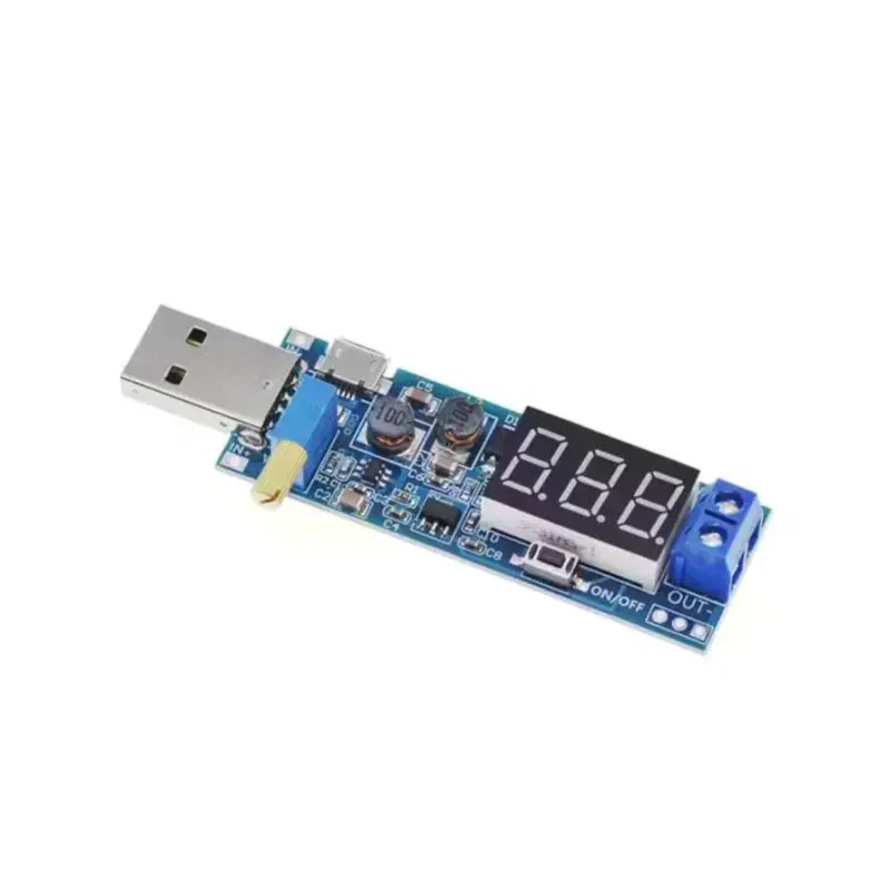 DC-DC 5V To 3.3V 9V 12V 24V USB Step UP / Down Power Supply Module Adjustable Boost Converter Out DC 1.0V-24V With Case