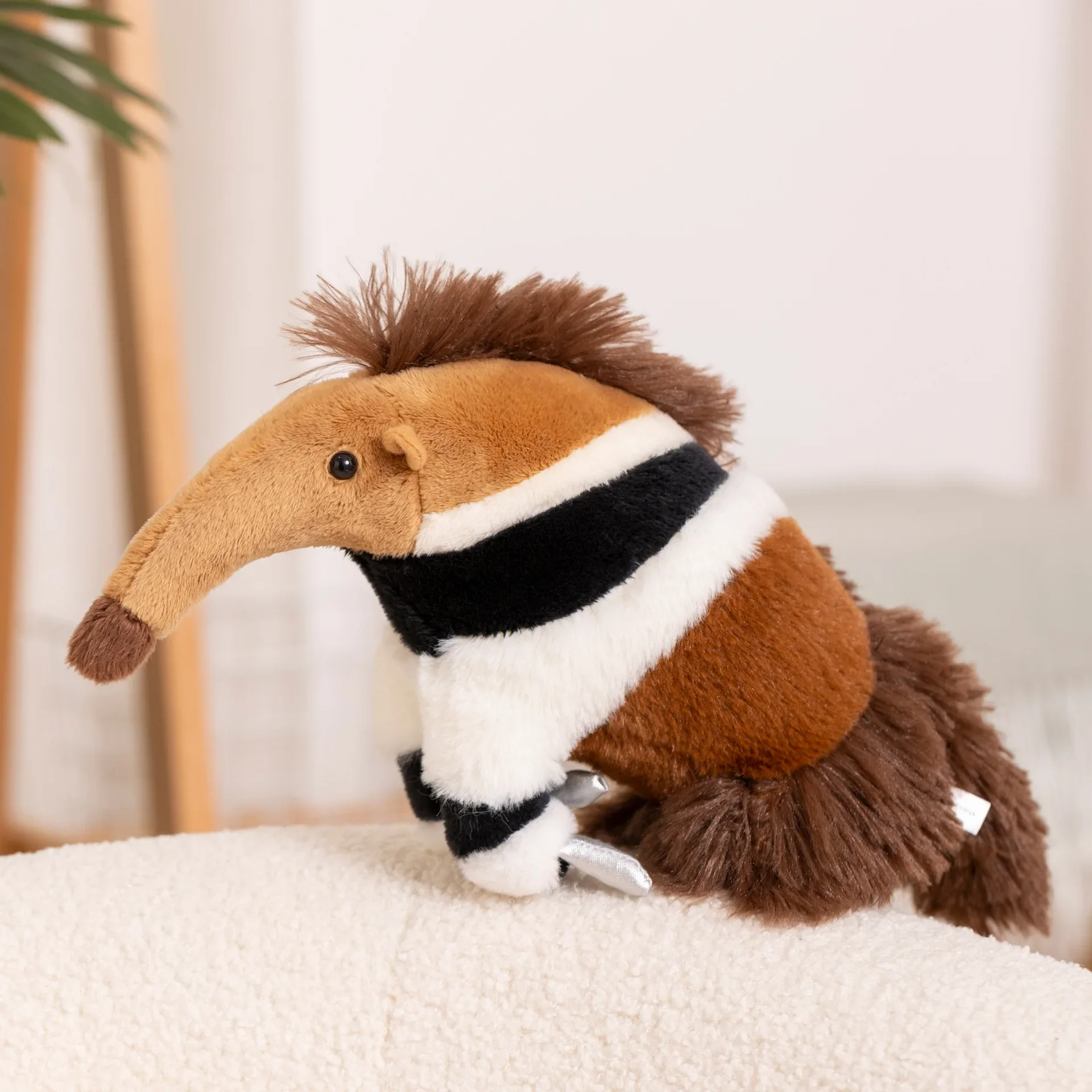 25cm Creative Anteater Simulated Animals Soft Stuffed Plush Toys Hobbies Exquisite Doll Decoration Birthday Presents Friends