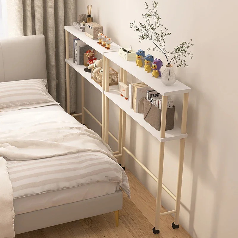 Narrow Bedside Gap Storage Rack, Slim Sofa Side Cabinet, Compact Storage for Bedroom, Space Long Organizer, Compact Bedside Shel